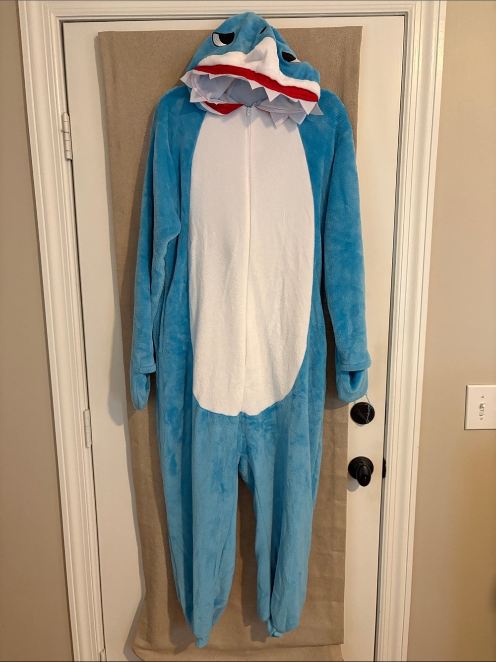 Blue Shark Plush Costume Onesie